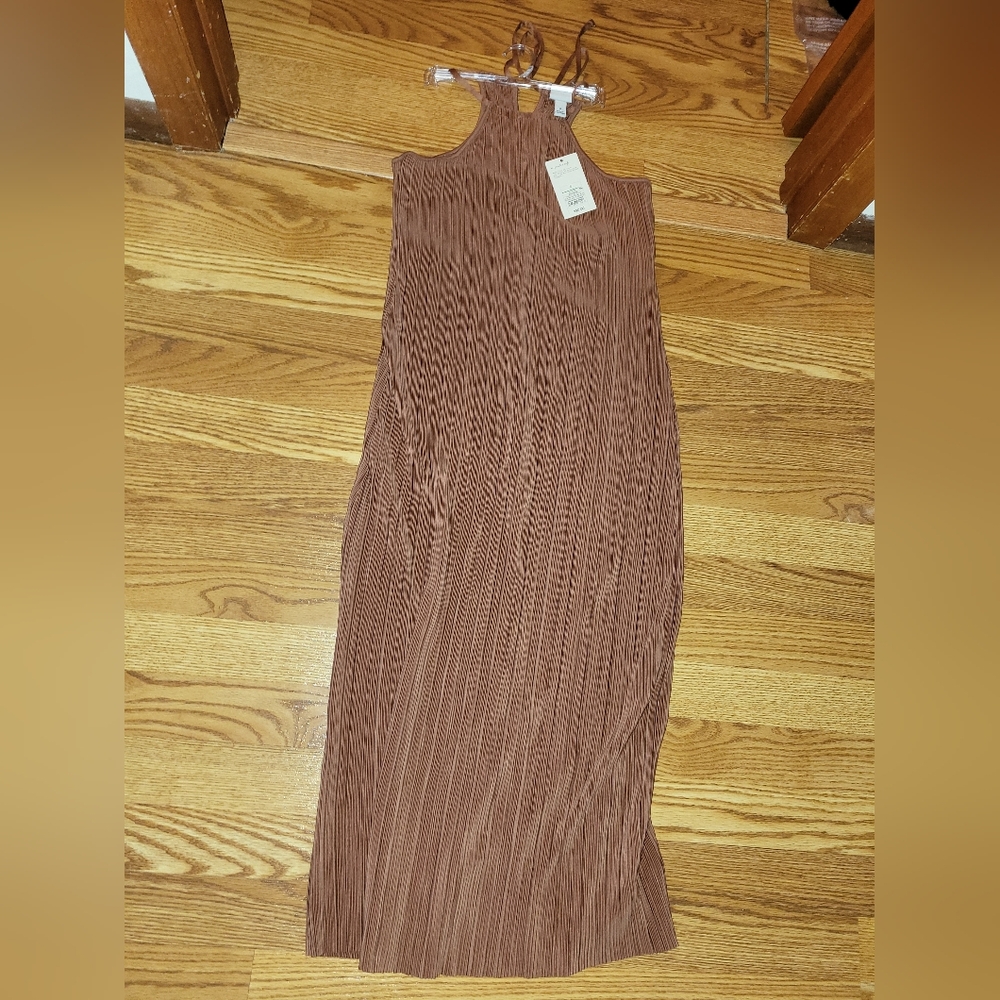 A New Day Burnt Orange Keyhole Back Spaghetti Strap Maxi Dress